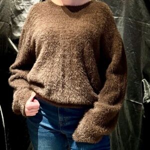 By Egreis Fuzzy Teddy Bear Sweater
